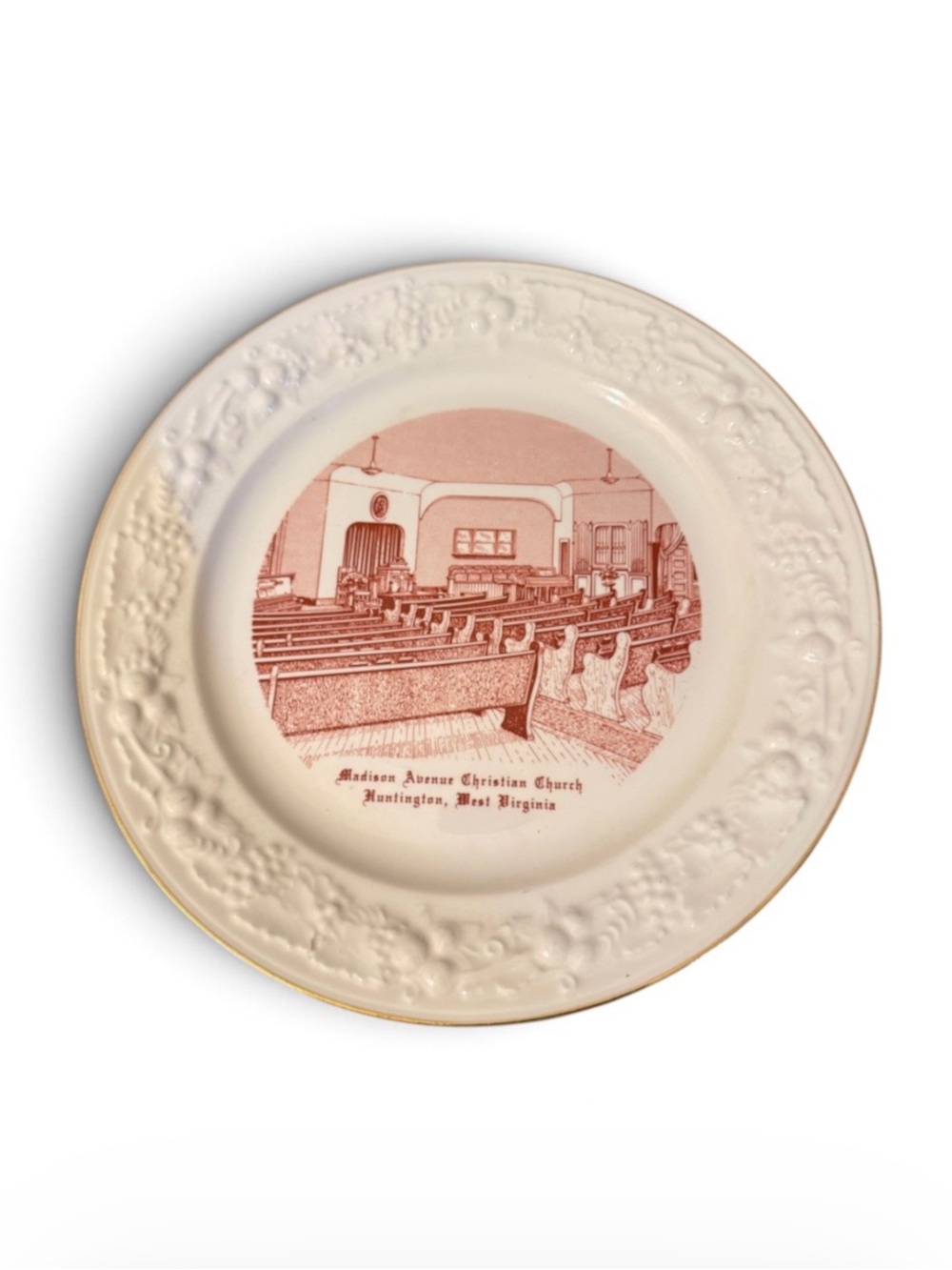 Vintage~1950s~Madison Avenue Christian Church~Decorative Plate~Huntington,WV